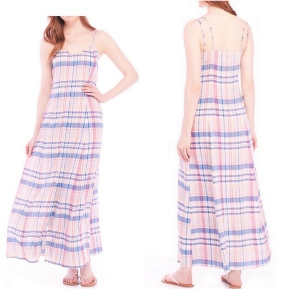 3/$20 true craft • plaid cottagecore/prairie maxi dress